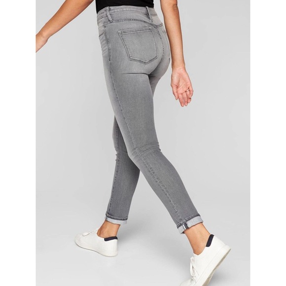 Athleta Sculptek Skinny Stretch Jean Grey Wash, Women's Size 12Tall #158935 - Picture 2 of 11